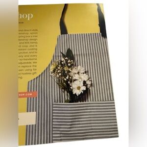 Ellenshop Laugh Dance Chop Apron in Blue and White Stripes